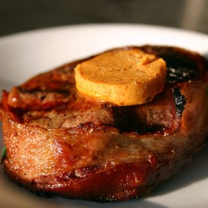 Bacon-Wrapped Beef Medallions with Smoked Paprika Butter