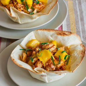 Chicken and Mango Tortilla Bowls