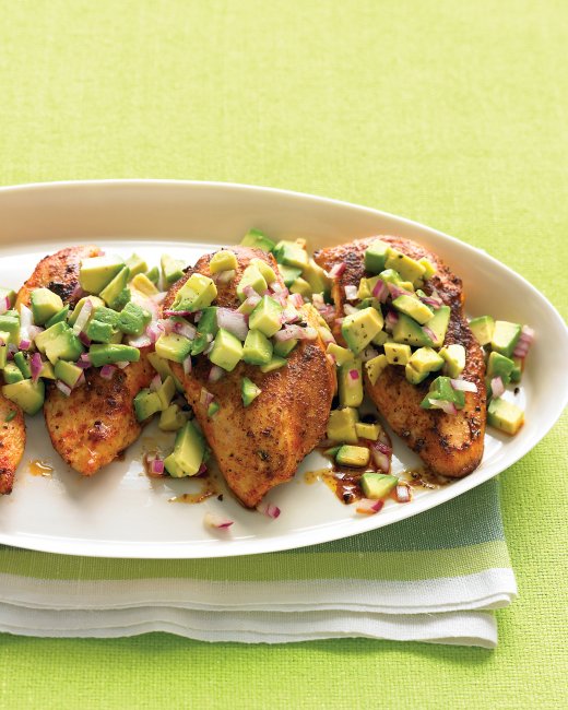 Cayenne Rubbed Chicken with Avocado Salsa