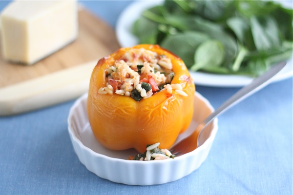 Orzo Stuffed Peppers
