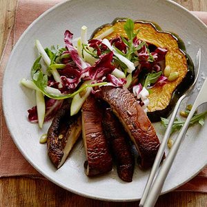 Roasted Acorn Squash and Portobello Mushroom Salad
