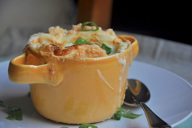 Souffled Cheddar Egg Nests