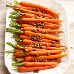 Glazed Carrots with Pistachios