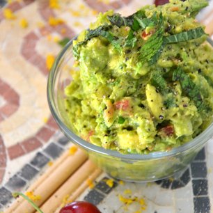 Grilled Cherry Guacamole