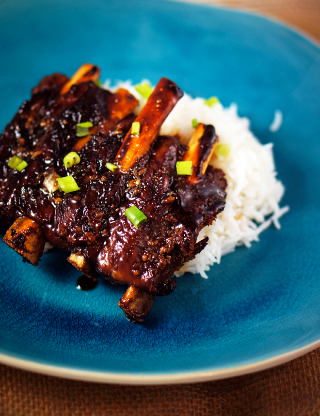 Sticky Dry Garlic Ribs
