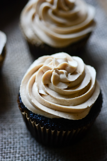 Chocolate Cupcakes with Peanut Butter Frosting