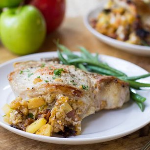 Apple-Bacon Stuffed Pork Chops